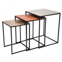 Side Table Loft Square Vintage 41x41 (3/Set)